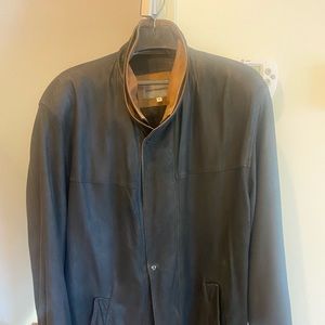 Johnston & Murphy lightweight lamb double collar men’s jacket (size 44)